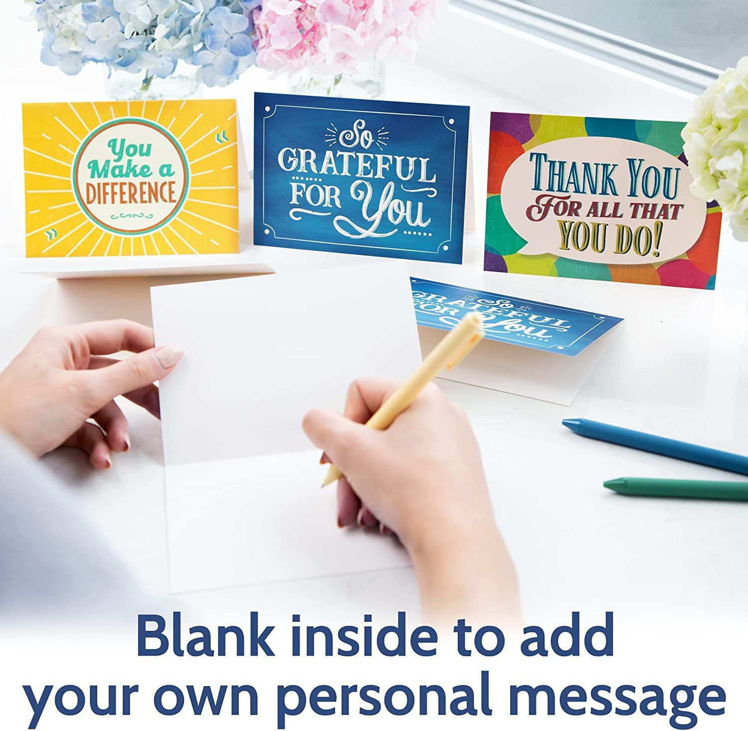 T MARIE 96 Appreciation Cards with Envelopes - Team Gifts, Teacher Gifts Bulk, Volunteer and Employee Appreciation Cards, Gratitude and Encouragement Cards for Nurse Appreciation Week