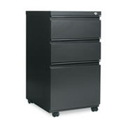 Alera PBBBFCH 14.87 x 19.12 in. Three-Drawer Metal Pedestal File with Full-Length Pull - Charcoal