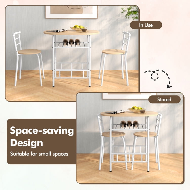Finihen Dining Set, Dining Table Set, 3 pcs Home Kitchen Bistro Pub Dining Table 2 Chairs Set, for Home, Restaurant, Tan Finihen Dining Set, Dining Table Set, 3 pcs Home Kitchen Bistro Pub Dining Table 2 Chairs Set, for Home, Restaurant, Tan