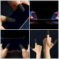 thumbnail image 5 of IBASETOY 10Pcs Cell Phone Gaming Finger Sleeves Black Silver Fiber for Gamers Home Gaming, 5 of 6