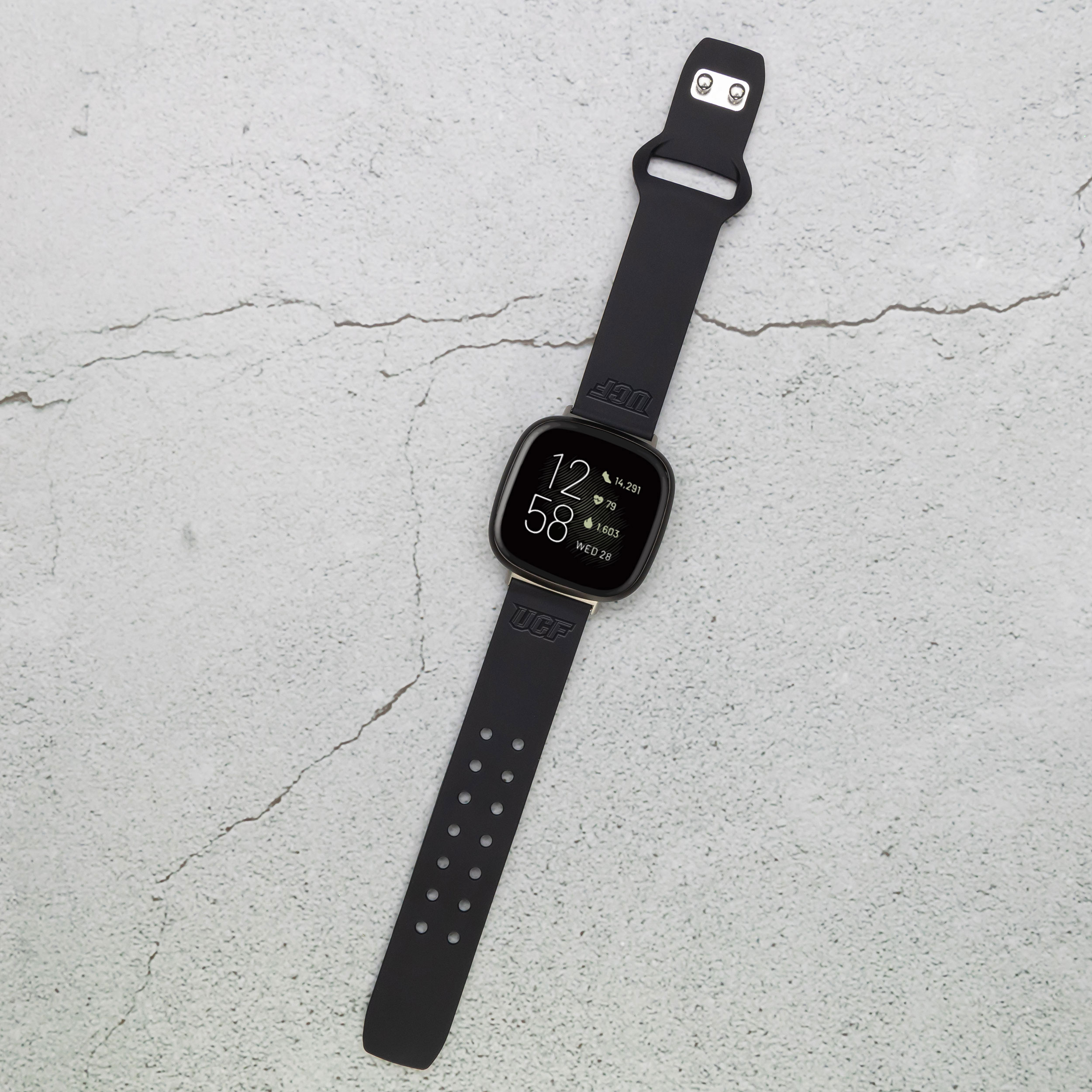 Central Florida Engraved Silicone Unisex Watch Band for Fitbit Versa 3 and Sense (Black) by Affinity Bands