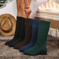thumbnail image 5 of EaseDay Women's Knee-High Boots Modern Stretch Sock Boots Low Block Heel Women's Boots for Casual Dress Fashion Fall Winter Styling, 5 of 8