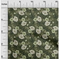 thumbnail image 2 of oneOone Velvet Dark Olive Green Fabric Floral Retro Sewing Craft Projects Fabric Prints By Yard 58 Inch Wide, 2 of 5
