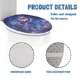 thumbnail image 5 of SEANATIVE Galaxy Butterfly Toilet Lid Covers for Bathroom Soft Toilet Seat Lid Cover Universal Toilet Seat Cover Fits Most Toilet Lids, Bathroom Decoration Accessories, 5 of 6