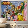 thumbnail image 7 of Tapestry for Super Smash Bros wall hanging Bedroom Dorm Wall Art Funny Backgrounds Banner Party Poster Decorations Kids Girls Teens Gifts Funny 40×60 inch, 7 of 7