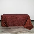 thumbnail image 2 of Your Chair Covers - Burgundy 90 x 156 inch Rectangular Crinkle Taffeta Tablecloth for Restaurants, Weddings, Dinner or Birthday Parties, 2 of 5