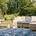 thumbnail image 3 of SAFAVIEH Beach House Robynne Botanical Indoor/Outdoor Area Rug, Blue/Beige, 4' x 6', 3 of 8