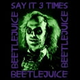 thumbnail image 2 of Men's Beetlejuice Say It 3 Times Green Portrait  Graphic T-Shirt, 2 of 5