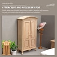 thumbnail image 3 of SEWCHICS 1Set Miniature Wardrobe Model Wood Synthetic Material Home Decoration Mini House Accessory 16.5X3.6In, 3 of 8