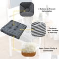 thumbnail image 4 of Golyzmt Corduroy Chair Seat Pad (Chair Cushion), 18" x 18", 4 Inch Thick, 1-Piece, Gray, 4 of 5