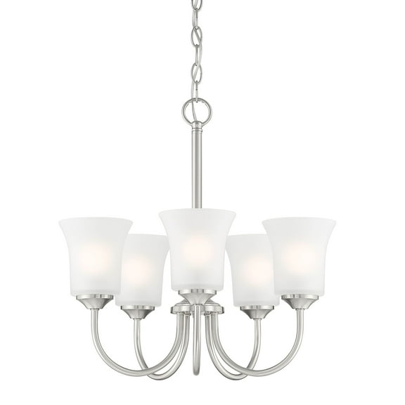 Designers Fountain Bronson 5 Light Brushed Nickel Chandelier, D278M-5CH-BN