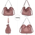 thumbnail image 4 of Bolso bandolera Idesort grande para mujer rosa con monedero, 4 of 7