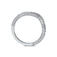 thumbnail image 3 of Vintage Curved Diamond Contour Wedding Ring for Engagement Band 14 K White Gold, 3 of 4