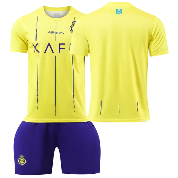 Riyadh Victory Traje de fútbol Adulto Niños Hombres Fitness al aire libre Deportes Ronaldo Jersey Secado rápido Mujeres2324 Riyadh Victory HomeNo.