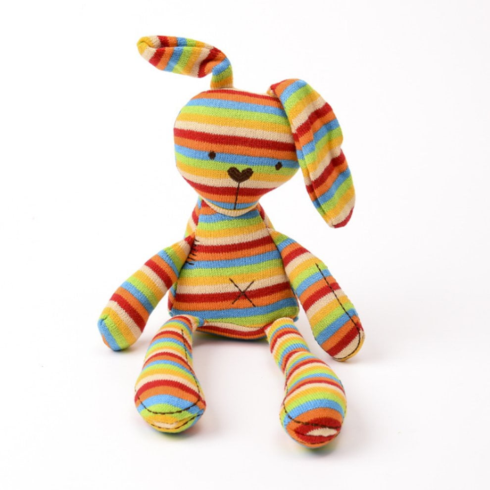 Rabbit Sleeping Comfort Toys With Rainbow Color Cute Bunny Stuffed Toys