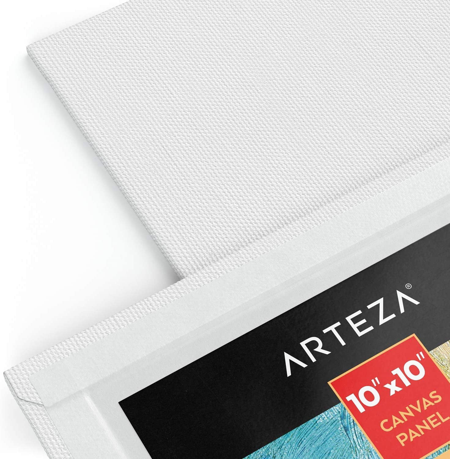 Arteza Canvas Panels, Premium, White, 10"x10", Blank Canvas Boards for Painting - 14 Pack