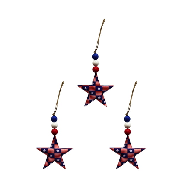 Fiudx Adornos de Estrella Del Día de La Independencia, de Algodón, Seguros y Duraderos, Decoración Festiva para El Hogar, para Celebraciones Navideñas, para Exhibiciones Multiusos, Juego de 10 Piezas