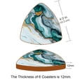 thumbnail image 3 of HemaKayy Set of 6 Decorative Coasters for Drinks, Waterproof Leather Drink Coaster with Double Side Non-Slip Surface for Cup Kitchen Home Housewarming Gift, Rectangle 4" - Abstract Marble Texture, 3 of 7