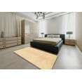 thumbnail image 5 of Ahgly Company Machine Washable Indoor Square Contemporary Brown Gold Area Rugs, 6' Square, 5 of 7