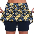 thumbnail image 2 of Pantalones de Yoga de Cintura Alta con Bolsillos Pantalones Cortos Casuales de Impresión Elástica para Mujeres, 2 of 5