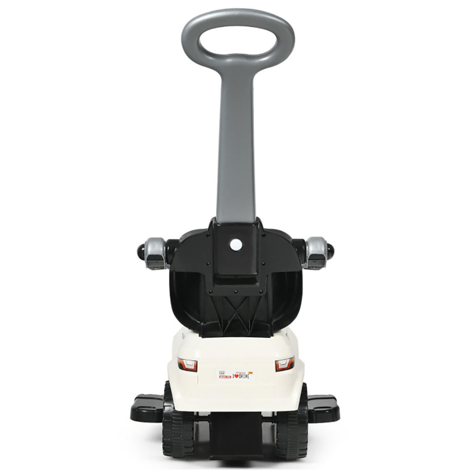 CIPACHO 3-in-1 Kids Push & Pedal Ride-On Stroller Car, White