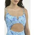 thumbnail image 2 of No Boundaries Cutout V-Wire One Piece Swimsuit, Women's and Women's Plus, 2 of 5