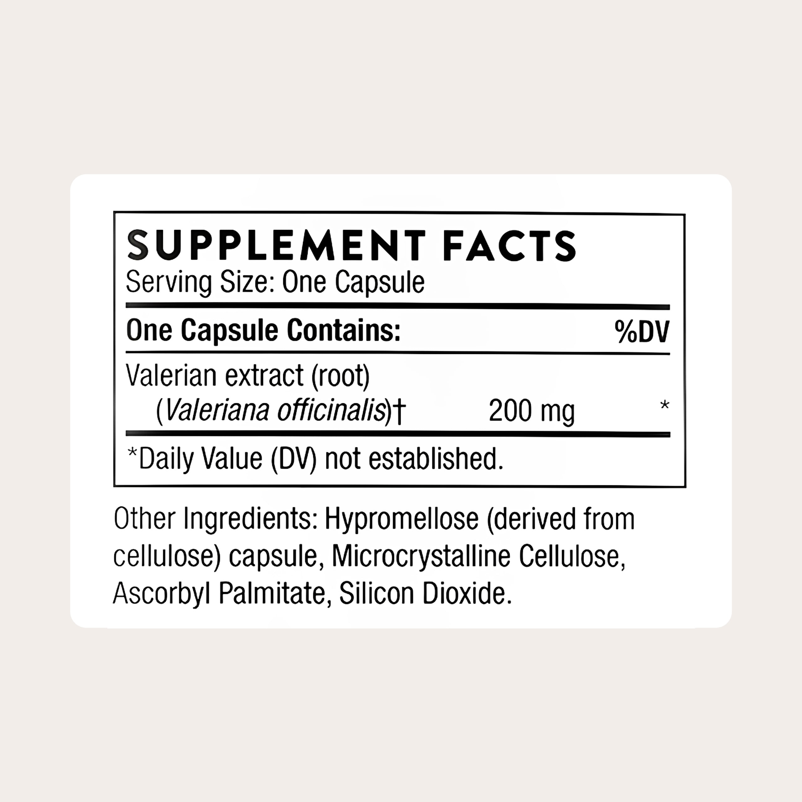 THORNE Valerian Root - Natural Sleep Supplement - Supports Sleep Quality & Helps You Fall Asleep Faster* - Melatonin-Free - Gluten, Dairy & Soy-Free - 30 Servings