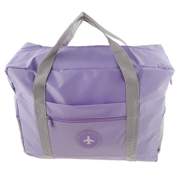 Bolsa de viaje de hombro impermeable Bolsa de deporte plegable para actividades al aire libre, grande Morado claro Hugo Bolsa de viaje plegable