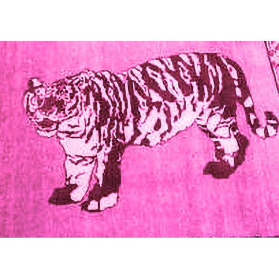 Ahgly Company Indoor Rectangle Persian Pink Traditional Area Rugs, 3' x 5'