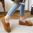 thumbnail image 7 of Miluxas Women's Fleece Moccasins Flats Suede Memory Foam Slippers Indoor Outdoor Winter Shoes Brown 7.5(40), 7 of 7