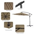 thumbnail image 6 of Sonerlic 10ft Outdoor Patio Hanging Offset Umbrella with Steel Frame for Yard,Poolside and Deck,Taupe, 6 of 7
