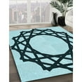 thumbnail image 2 of Ahgly Company Indoor Round Patterned Blue Jay Blue Area Rugs, 8' Round, 2 of 6