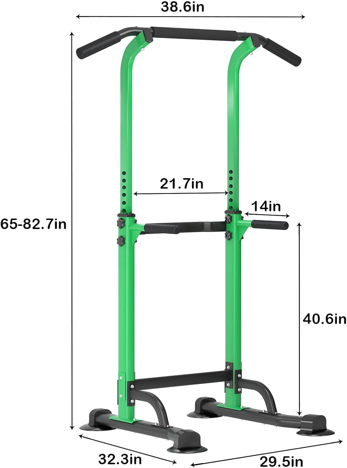 SogesPower Power Tower Dip Station Pull Up Bar for Home Gym Adjustable  Height Strength Training Workout Equipment,Pull Up Bar Station