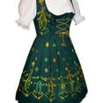 thumbnail image 3 of Dirndl Trachten Haus 3 Piece Short German Oktoberfest Dirndl Cotton Dress for Womens and Girls - Green, 3 of 12