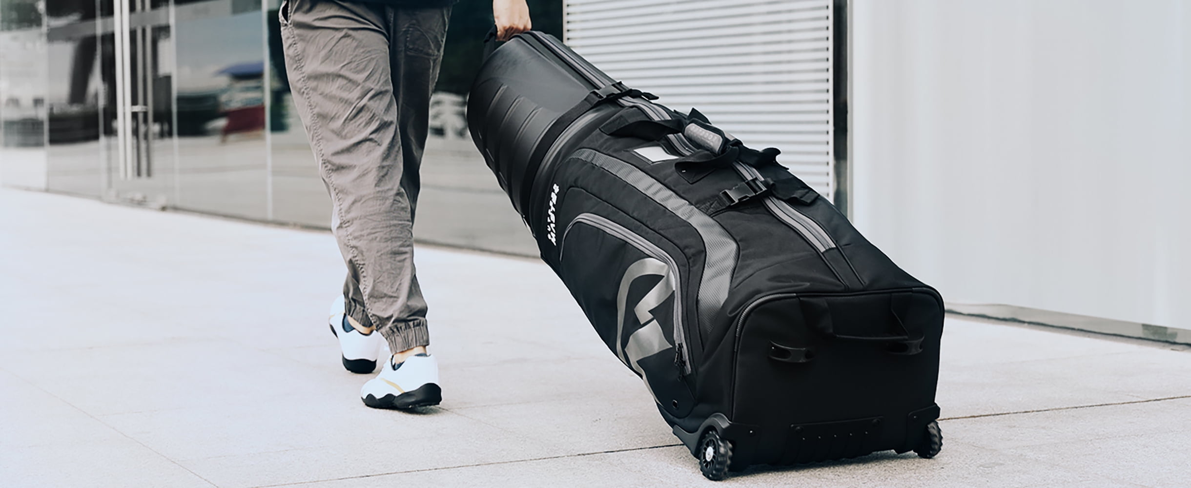 OutdoorMaster Golf Travel Bags for Airlines with Wheels and Hard Case Top, Shoes and Accessories Compartment