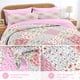 thumbnail image 5 of Set de colcha Pamnest Patchwork tamaño queen size rosa floral, 3 unidades, 5 of 9