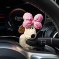 thumbnail image 3 of Adornos pequeños para coche, lindo muñeco de peluche de perro, bloque de sensor, suministros de decoración para coche, luz de giro del limpiaparabrisas, 3 of 5