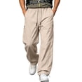 thumbnail image 2 of Kctiaxy Mens Oversized Sweatpants Elastic Waist Drawstring Cargo Joggers Solid Lounge Pants, 2 of 9