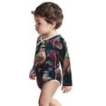 thumbnail image 3 of Xecao Colorful Rose Bird Print Baby unisex-baby Cotton Long-sleeve Bodysuits-3 Months, 3 of 6