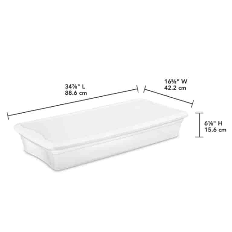 Sterilite 6 Quart Clear Plastic Stackable Storage Container Tote, 12 Pack 