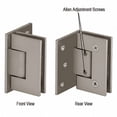 thumbnail image 3 of CRL GEN344BN Brushed Nickel Adjustable Wall Mount Offset Back Plate Hinge, 3 of 9