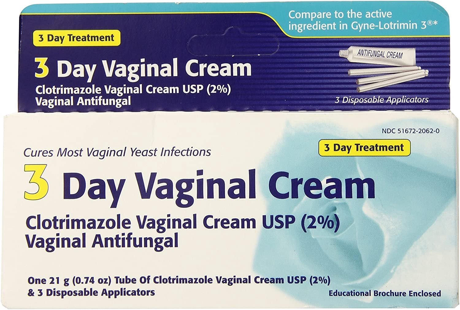 Clotrimazole 3 Day Vaginal Cream 0.74 oz (Pack of 3)