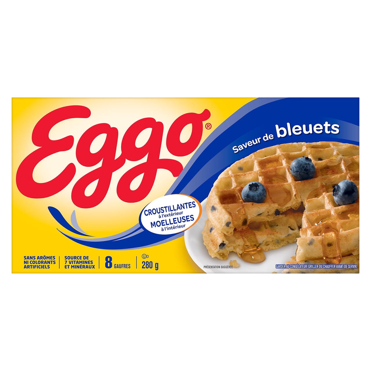 Gaufres EGGO* Saveur de bleuets, 280g (8 gaufres) 280 g, 8 gaufres