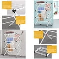 thumbnail image 4 of Expandable Clothes Drying Rack, Household Foldable & Collapsible Laundry Drying Racks for Clothes, Durable Space-Saving Laundry & Towel Rack, Indoor Outdoor Use, Suit Sweaters, Blouses & More, White, 4 of 7