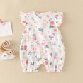 thumbnail image 5 of KVPLBQFD Boys Sweatsuits Size 6 Baby 0-3 Months Baby Girl Onesies Girl Romper Pink Crushed Floral Fly Sleeve Outside Bodysuit Romper Jumpsuit Clothes Graceful Clothes for 2 Year Old Boy, 5 of 5