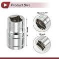thumbnail image 4 of Unique Bargains 1/2 Inch Drive Impact Socket 18mm 6 Point Chrome Vanadium Steel 1 Pcs 38mm, 4 of 7