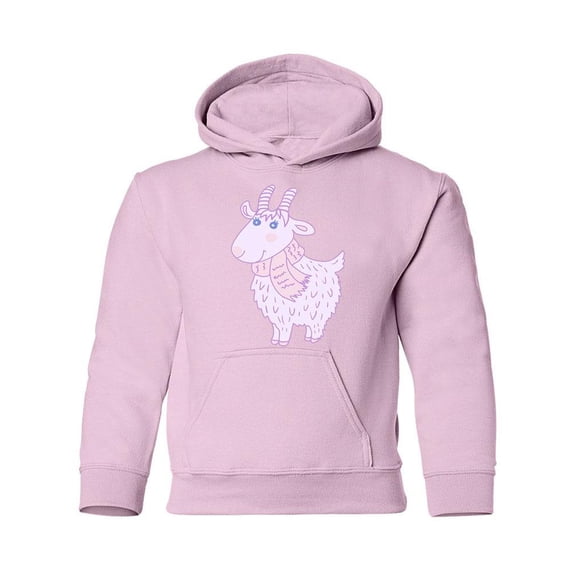 Pink Goat Hoodie Juniors -Image by Shutterstock,  Large