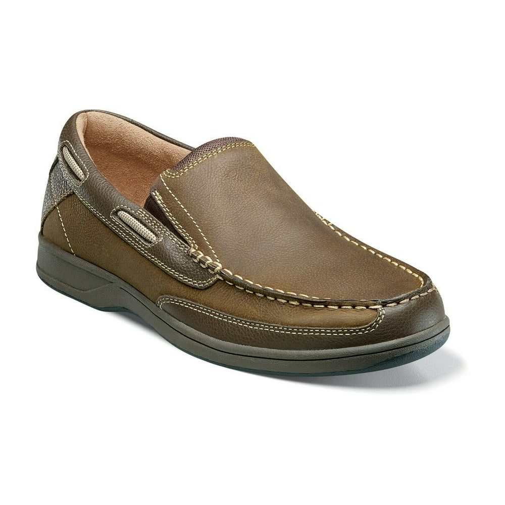 Florsheim - Mens Florsheim Lakeside Slip On Boat Shoe Saddle Stone ...