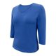 thumbnail image 2 of Playera George Para mujer, Manga al codo, Cuello V Corte Plus Lisa Azul Talla EG, 2 of 4