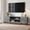 Grey, variant on BarefHaven Mid-Century Modern TV Stand with Storage, 63 Inch, Grey